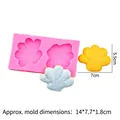 Pink silicone ginkgo leaf mold for soap and candles with dimensions 14x7.7cm - Style 2 / Pink
