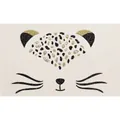 Leopard pattern face rhinestone sticker set with black and gold glitter animal motifs - FG333 Cat Whiskers Nose Sticker Set