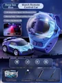 Mini alloy remote control racing car in deep sea blue with watch style controller - 2.4G/Alloy/Cool Taillight / Tech Blue