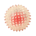 Red spiky massage ball for dogs made of durable rubber and transparent TPR material - Molar Training Ball / Red