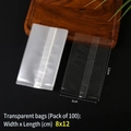 Clear and frosted 8x12cm food grade packaging bags for snacks and sweets 100pcs pack - 8x12cm