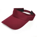 Adjustable burgundy cotton open top sun visor hat for outdoor sports and leisure - Burgundy