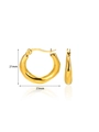 Irregular wavy hollow 18K gold-plated geometric hoop earrings measuring 21x23mm - Irregular Wave Hoop (E4623)