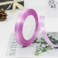 Roll of premium purple satin ribbon for elegant gift wrapping and floral bouquets - 45# Purple Pink