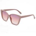 Rosa Katzenauge Sonnenbrille mit Verlaufsgläsern und stilvollem Vollrahmen für Damen. - Rosa Rahmen Violett Rosa Verlauf Gläser