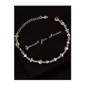 Élégant bracelet en argent sterling S925 avec breloques cœur et trèfle en finition argent - Bracelet-SL0474 / Argenté