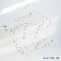 Acrylic snowflake beads string for Christmas tree decor, 110cm length and 1.6cm bead size - Style C (110cm/75g) / Clear