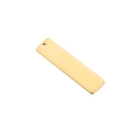 Polished rectangle gold stainless steel pendant blank with hole for engraving - Gold 10*40mm Single Hole