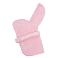 Pink rabbit-themed microfiber pet drying hat with cute long ears and sweet dreams embroidery - L / Pink