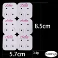 White cardboard jewelry display card for earrings, 8.5x5.7cm with 4 holes per set - White Multi-hole Combo Card (Style 05-6D2) / Medium