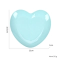 Light blue heart-shaped stainless steel tray for jewelry storage, size 11cm x 10.5cm - Heart Tray - Azure Blue