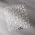 3D embossed white butterfly and bamboo nail art stickers with TS-3714 calligraphy style - White Butterfly Bamboo (TS-3714)