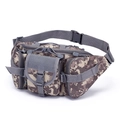 Tactical digital camouflage waterproof waist bag with adjustable nylon strap and multi-pockets - One Size / ACU Camouflage