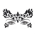 Squisiti gioielli per il viso in strass neri con forme a goccia per decorazione occhi - HF-37 Nero
