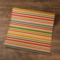 Colorful striped kraft wrapping paper with star and music note patterns for gifts - Rainbow Stripes