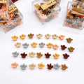 Mini crown hair clips for toddler girls in matte Morandi earth tones and neutral colors - 17# Brown Crown Style (36Pcs Boxed)
