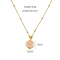Collana con perle barocche rosa e ciondolo a stella dorata in acciaio inossidabile - Collana di Perle Barocche