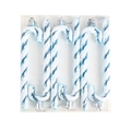 Blue and white candy cane ornaments with glitter finish, set of 6 for Christmas - Set of 6 / Glitter Ice Blue Candy Cane