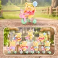 Cute cartoon panda bear figurines on pink tricycles including 6 regular and 1 hidden styles - C043 Forest Story / Random One