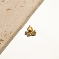 Macro shot of 18K gold plated octopus pendant with black stones on a travertine stone - 2# Octopus Dark Blue Zircon