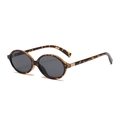 Vintage tortoiseshell oval sunglasses with dark lenses and gold pyramid rivets - Tortoise Frame Grey Lens C14