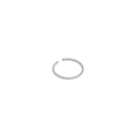 Minimalist S925 sterling silver beaded ring in silver finish with adjustable open design - JT413 Beaded Silver / Size 16/Adjustable