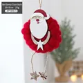 Handgefertigter Weihnachtsanhänger Weihnachtsmann aus Filz in Rot, Größe 19x9cm - Großer Roter Weihnachtsmann