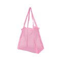 Pink mesh beach bag with large capacity for children toys and outdoor swimming gear - Shopping Mesh Bag Pink 33x35x23cm