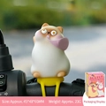 Décoration de guidon chat crème pour vélos et trottinettes avec sa boîte d'emballage - Style Petit Chat (3085) / Pièce Unique / Crème