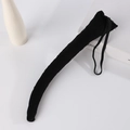 Detail of black plush animal tail prop with elastic loop for cosplay costumes - Black Tail