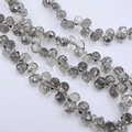 Faceted smoky grey strawberry crystal glass beads for DIY jewelry and accessory making - Smoke Gray