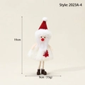 Plush Santa Claus Christmas tree hanging ornament with red fabric hat and white fur details - Santa Claus Plush Ornament (2023A-4)