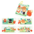 Libro in stoffa Jungle Tails per neonati con code di animali 3D per gioco tattile - Animali della foresta / 4 Pagine 8 Facciate (23g)