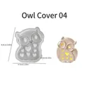 Silicone mold and resin finished product of an owl face cover for Halloween DIY light - Owl Face Cover #04