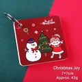 Christmas snowman and girl notebook with silver binder ring and merry christmas cover - Christmas Joy Ring Notebook