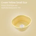 Kleine crèmegele opvouwbare waskom voor reizen, 26 cm kunststof en siliconen design - Crème Geel Klein
