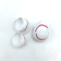 Baseball themed Easter egg container in white plastic with red stitching pattern - Baseball Style