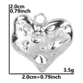 Detailed view of silver heart pendant with dimensions 2.0cm and weight 3.5g specs - Silver Color Pendant