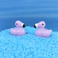 Miniatuur lichtpaarse flamingo beeldjes voor DIY micro landschap en bonsai decoraties - Flamingo / Paars