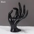 OK-hand shaped black jewelry display stand for showcasing rings and bracelets - Black
