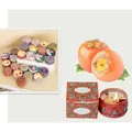 Candela profumata al cachi giapponese in scatola etnica con petali di fiori secchi - Cachi Giapponese Confezione Regalo