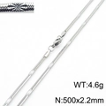 Collana a catena serpente in acciaio al titanio argento 2,2 mm con incisione a stella e gancio - Acciaio (IT)