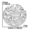 Dettaglio del ciondolo rotondo in acciaio inossidabile da 3,0 cm con peso e dimensioni - Ciondolo / Color Acciaio