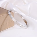 【118】silver Four-leaf Clover With Diamonds
