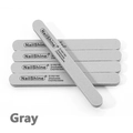 5-piece set of gray NailShine foam nail buffers with S100/180 grit washable surface - Gray