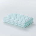 Absorbent waffle weave cotton square towel in soft mint green color for daily use - 34x34cm / Green
