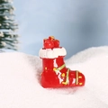 Miniature red Christmas boot ornament for moss micro-landscape and DIY holiday decor - Christmas Stocking Shoe