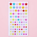 Colorful flower acrylic diamond stickers on white backing for DIY and craft projects - Multi-size Colorful Plum Flower