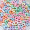 Mini macaron colorful letter M W beads with holes for DIY craft jewelry making - Letter W / 1 Piece