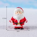 Miniature Santa Claus figurine with red finish for Christmas decor, size 3.7x3cm - No.2 Santa Claus Standing